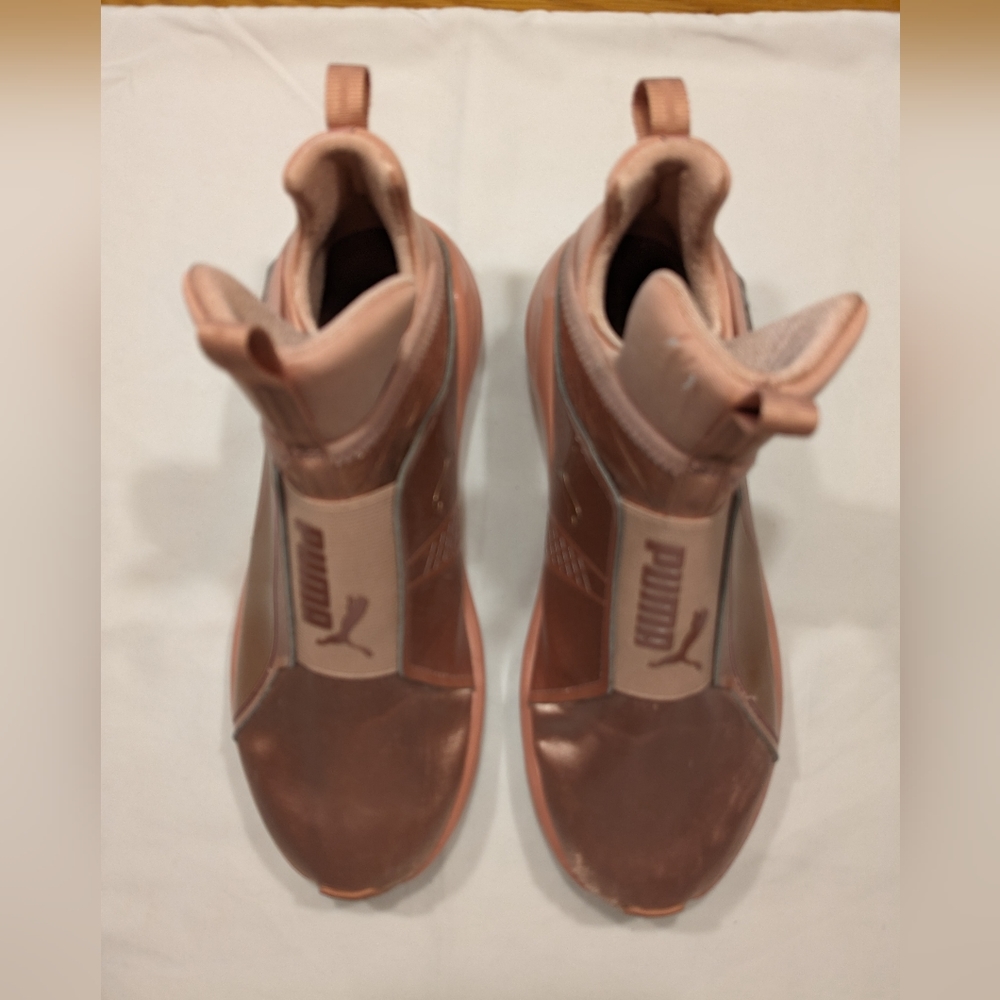 Puma Pink Metallic Slip-On High Top Sneakers 8.5 M
